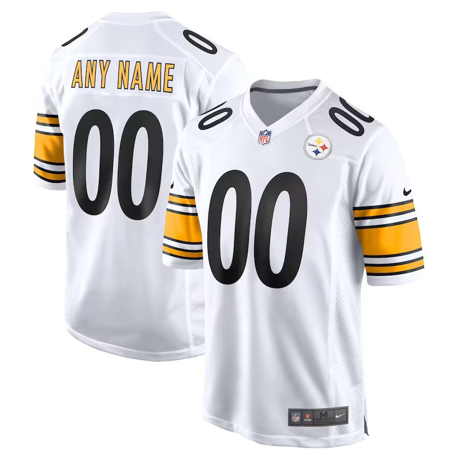 Men Pittsburgh Steelers Nike White Game Custom NFL Jersey->pittsburgh steelers->NFL Jersey